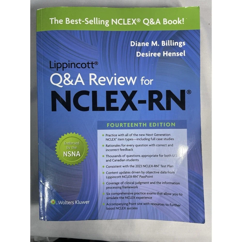 Lippincott Q&A Review for NCLEX-RN 14th Ed Diane Billings Desiree Hensel